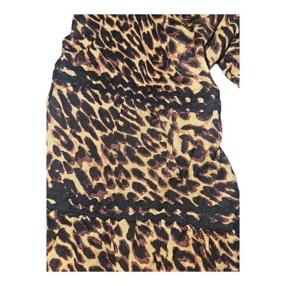 Jessica Simpson NWT Tunic Top 2X Women's Bell Sleeve Rosette Leopard Scarletti - Picture 6 of 8